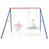 Image de CostwayPortique de Balan §oire en M ©tal avec Structure en A Support de Balan §oire en Acier avec Tapis Antid ©rapant Charge 250kg 260 x 182 x 182 CM