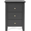 Image de CostwayLot de 2 Tables de Nuit 2 Table de Chevet Moderne avec 3 Tiroirs Pour Chambre à Coucher 46x37x65cm Noir