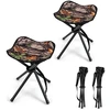 Image de CostwayLot de 2 Tabourets de Camping Pliant en Tissu Oxford avec Sangle d'Épaule Charge 150 KG pour Randonnée Chasse et Pêche