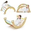 Image de CostwayArche d’Escalade Montessori 3 en 1 à Bascule Coussin Moelleux pour Grimper ou Se Reposer Utilisable Intérieur/Extérieur Multicoloré