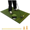 Image de CostwayTapis de Frappe de Golf 152 x 117 cm   paisseur 19mm Tapis d'Entra ®nement de Golf avec 2 Positions de Tee et 2 B  tons d'Alignement 6 Trous de Tee Pr ©-perc ©s