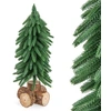 Image de CostwaySapin de Noël de Table de 40 cm Arbre de Noël Artificiel 200 Branches et Base en Bois Massif Décoration de Noël sans Installation