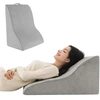 Image de CostwayOreiller Compensé en Éponge Haute Densité Coussin de Lecture avec Housse Amovible pour Post-chirurgie Orthopédique Gris