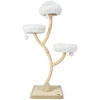 Image de CostwayArbre à Chat 178 CM avec Cadre en Métal Incurvé Tour à Chat avec 3 Balles Suspendues 3 Perchoirs Griffoir en Sisal Beige