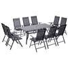 Image de Table de jardin et 10 chaises en aluminium RIMINI CONCEPT USINE