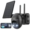 Image de ieGeek 3MP Caméra de surveillance sans fil Wifi extérieure Solaire panoramique 360° détection PIR audio bidirectionnel