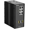 Image de D-Link Switch industriel administrable 8 ports L2 avec 6 ports 10/100/1000BaseTX 4 PoE & 2 ports (8 ports), Switch réseau, Noir
