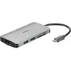 Image de D-Link DUB-M810 (USB-C, 5 ports), Station d’accueil + hub USB, Argent