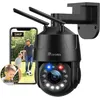 Image de Ctronics PTZ Caméra Surveillance WiFi 5MP 10x Optique Zoom Extérieure Détection Humaine Vision Nocturne 100M Sirène & Alarm Lumière