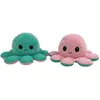 Image de Animal en peluche de Poulpe Réversible Doux 19cm-Rose et vert