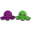 Image de Animal en peluche de Poulpe Réversible Doux 20cm-Violet et vert