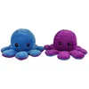 Image de Animal en peluche de Poulpe Flip Double Face 16cm-Bleu et violet