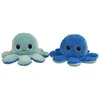 Image de Animal en peluche de Poulpe Réversible Doux 19cm-Bleu