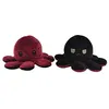 Image de Peluche de Poulpe Réversible Doux 17cm-Rouge et Noir