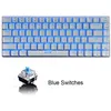 Image de Ak33 Clavier Mécanique Bleu Noir Interrupteur 82 Touches Pour Le Jeu Bleu Noir W7