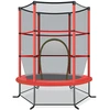 Image de CostwayTrampoline de Jardin pour Enfants Ø165CM avec Filet de Protection Appuis de Ressorts et Structure en Acier Rouge
