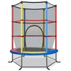 Image de CostwayTrampoline de Jardin pour Enfants Ø165CM avec Filet de Protection Appuis de Ressorts et Structure en Acier Coloré
