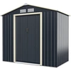 Image de CostwayAbri de Jardin en Métal 2,71   213 x 127 x 195 cm avec 2 Portes Coulissantes Verrouillables 4 Trous d’Aération Gris pour Vélo