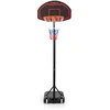 Image de CostwayPanier de Basket-Ball Hauteur Réglable de 192   247 CM Support Portable de Basketball Sur Roulettes pour Enfant/Adultes