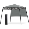 Image de CostwayTonnelle Pliante 182 x 182 cm Protection Solaire Portable et Léger Abri avec Sac à Dos pour Camping Fête Barbecue Jardin Patio Plage Gris