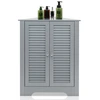 Image de CostwayMeuble d'Angle avec 2 Portes et   tag ¨re R ©glable Meuble de Rangement Autoportant pour Salle de Bain Entr ©e Salon Chambre Gris