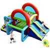 Image de CostwayCh  teau Gonflable avec Gonfleur 480W Auvent Double Toboggan Piscine   Balles But de Football Jeu de Cible Lancer d'Anneaux