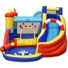 Image de CostwayChâteau Gonflable Style Bateau avec Toboggan Incurvé Zone de Saut Mur d'Escalade Gonfleur non Inclus
