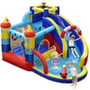 Image de Giantex Château Gonflable, avec Toboggan Incurvé, Zone de Saut, Mur d'escalade, Piscine à Éclaboussures, Jeu de Cible et Canon à Eau, sans Gonfleur