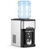 Image de CostwayMachine à Glaçons 3 en 1 avec Distributeur d'Eau Froide/Chaude 20 kg en 24h Cube de Glace 6-13 min pour Maison Bureau Bar