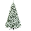 Image de CostwayArbre de No «l Artificiel 225CM avec 1364 Branches Aiguilles et Neige en PVC Support M ©tallique Solide et Pliable pour D ©coration No «l