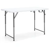 Image de CostwayTable Pliante Table de Pique-nique avec 3 Hauteurs Réglables Table de Salle à Manger Portable pour Camping Fête