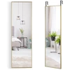 Image de CostwayMiroir HD Psyché Mural Miroir Rectangulaire de Grand Format H 120 x L37 CM Cadre Or en Alliage d'Aluminium