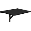Image de Giantex Table Murale Rabattable en Bois de Pin 80 x 60 x 43 cm, Noir
