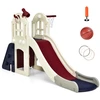 Image de CostwayToboggan pour Enfant 6 en 1 - Glisse de 140 CM 3-8 Ans Toboggan Intérieure & Extérieure Bleu