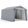 Image de CostwayAbri Garage pour Voiture 290 x 490 cm Tente de Stockage en Acier Abri de Voiture Toutes Saisons pour SUV Bateau
