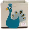 Image de Cube de rangement jouets 3 Sprouts Paon