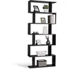 Image de Giantex Bibliothèque Étagère de 6 Niveaux, Meuble Rangement en Bois 80x23x192cm, Noir
