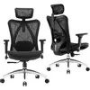 Image de SIHOO M57 Fauteuil de Bureau Ergonomique pour Ordinateur avec appuie-tête réglable, Dossier et accoudoirs en Maille,Noir