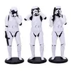 Image de Pack 3 figurines Figure d'art Star Wars Stormtrooper Les 3 Sages 14 cm Blanc et Noir