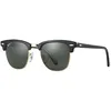 Image de Lunettes de soleil Ray-Ban Clubmaster Classic Noir/Doré Vert G-15 Polarisé