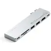 Image de Satechi Pro Hub Slim (USB-C, 6 ports), Station d’accueil + hub USB, Argent
