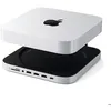 Image de Support et Hub Satechi - Support et Hub pour Mac Mini/Studio (USB-C 3.2, USB-A 3.2, 2x USB-A 3.0, Prise Jack 3,5 mm, Port Micro/SD, SSD NVMe/.2 SATA)