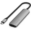 Image de Satechi Slim 4 Multiport Hub Silver (USB-C, 4 ports), Station d'accueil + hub USB, Argent