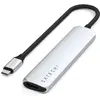 Image de Satechi Slim 6 Multiport Hub Silver (USB-C, 6 ports), Station d’accueil + hub USB, Argent