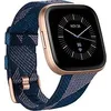 Image de Fitbit Versa 2 40 mm aluminium rose cuivré et bracelet tissé bleu marine [Wi-Fi] en occasion ou reconditionné