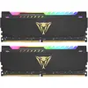 Image de Patriot DDR4 PC3600 16 Go (2x8) Viper Steel RGB (2 x 8GB, 3600 MHz, RAM DDR4, DIMM), Mémoire vive, Gris, Noir