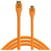 Image de Tether Tools TetherPro HDMI Mini zu HDMI 2.0, 4.6 m Orange (4.60 m), Câble vidéo, Orange
