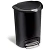 Image de Poubelle demi lune 50L code P noire - Simplehuman - Noir - Plastique