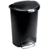 Image de Poubelle à Pédale En Plastique Demi-lune 50l Noir