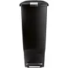 Image de Simplehuman CW1361 Poubelle rectangulaire plastique, inox, Poubelle, Noir